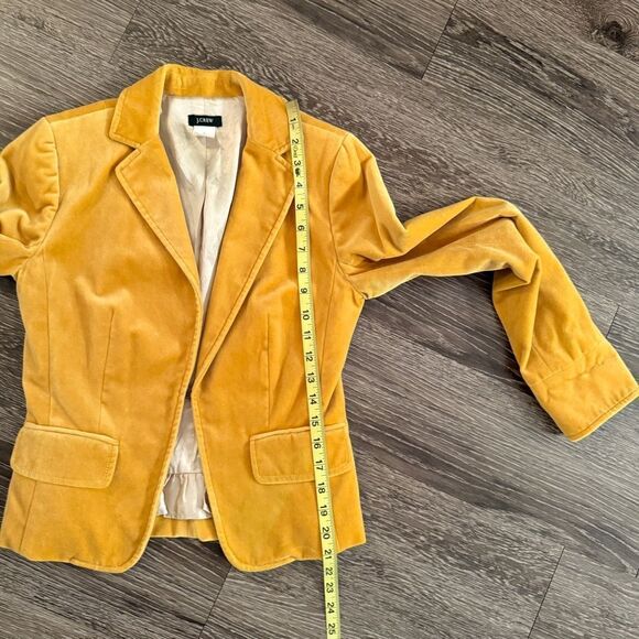 J. Crew Golden Yellow Velour Jacket - Picture 9 of 9